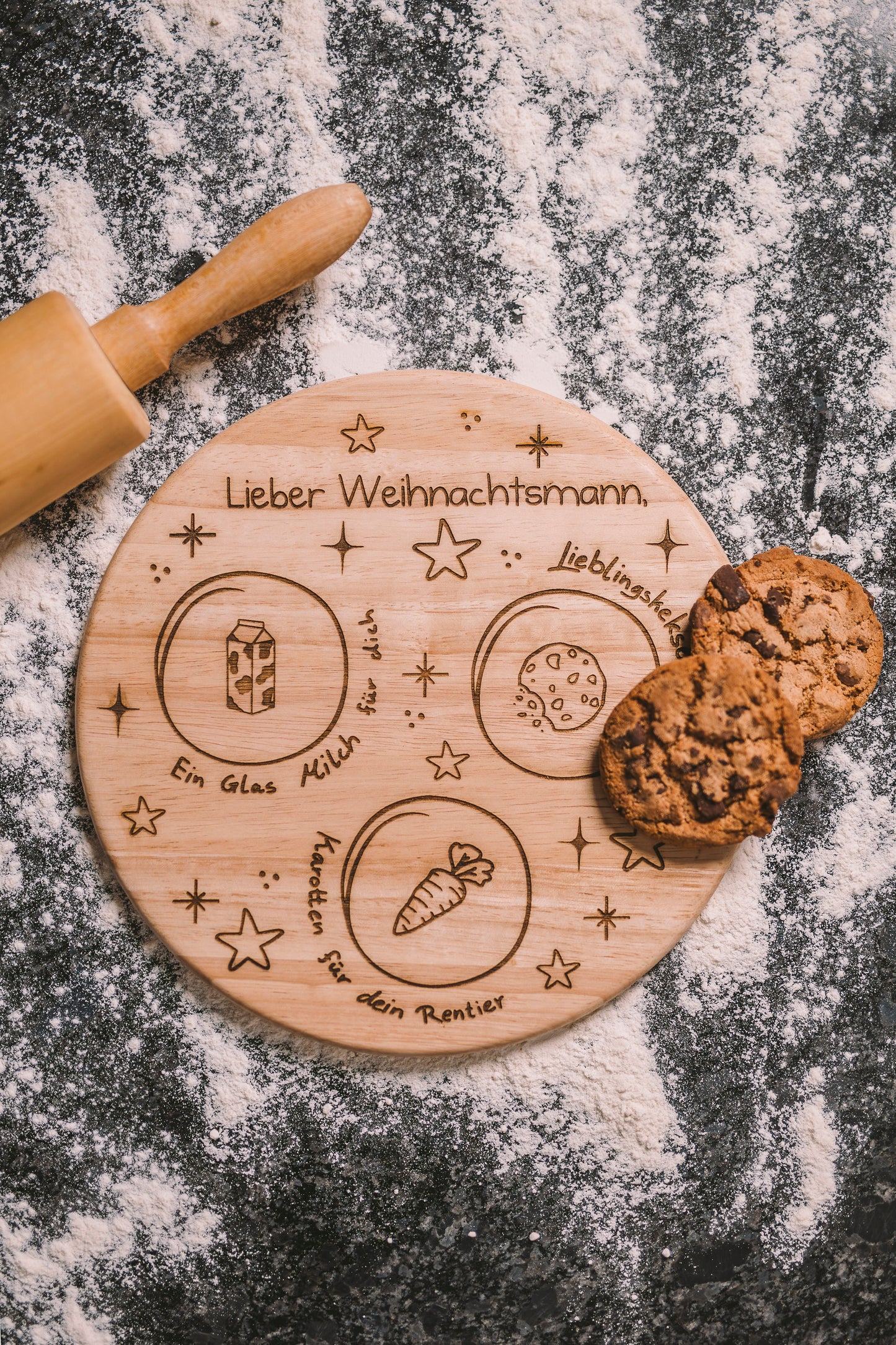 Weihnachtsbrett Durchmesser 24cm