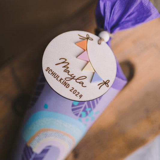 Schultüten Anhänger Durchmesser 10cm mit Acryl