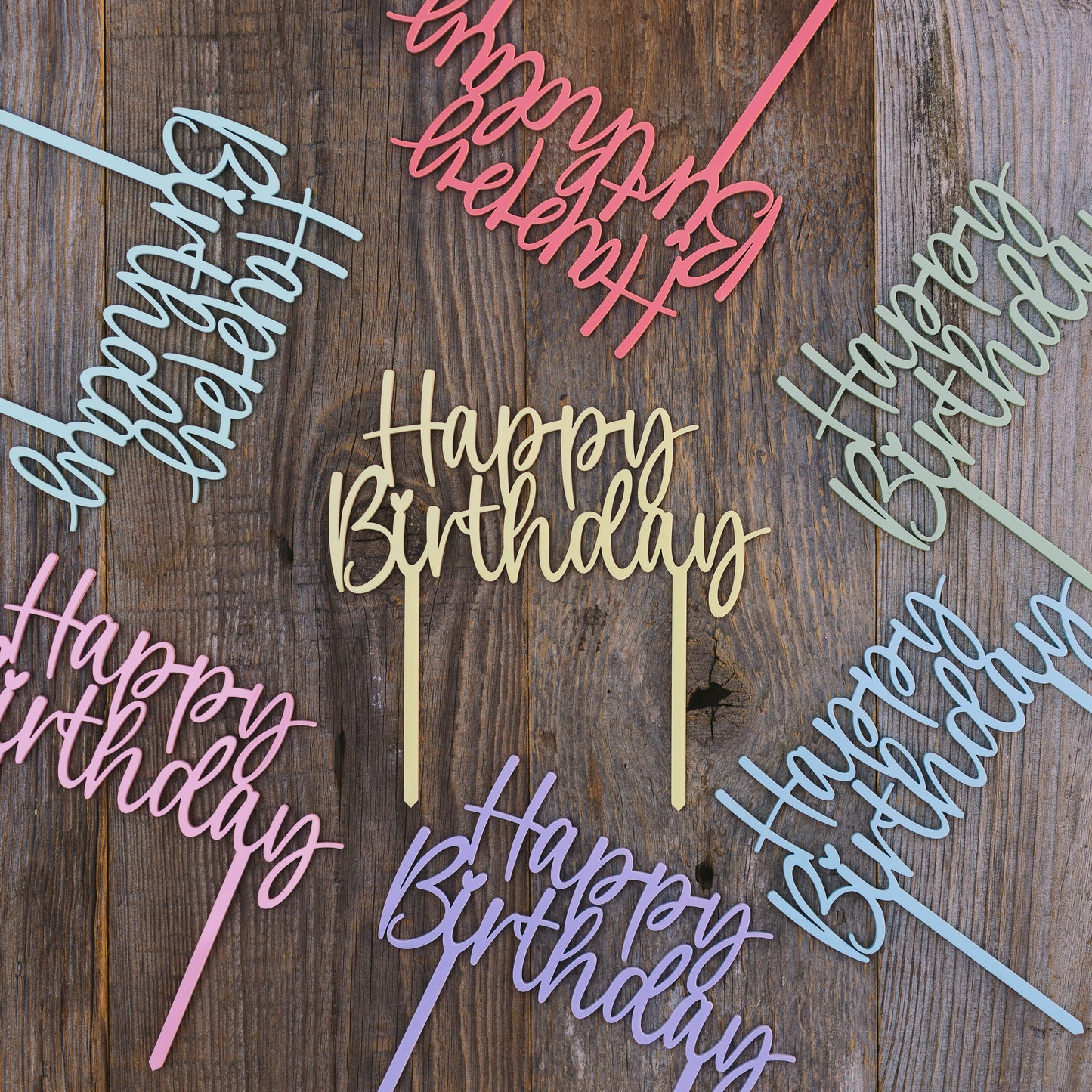 Caketopper „Happy Birthday"