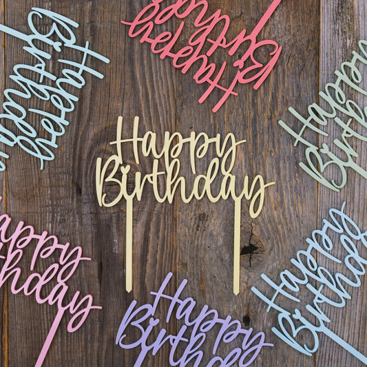 Caketopper „Happy Birthday"