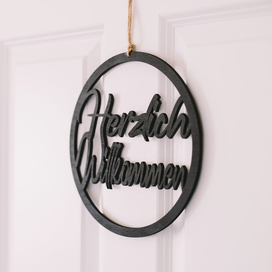 Türkränze ohne Trockenblumen  „Pappelsperrholz“  Durchmesser 24 cm