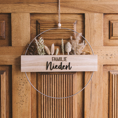 Metallkranz mit Familienname