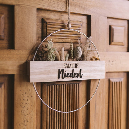 Metallkranz mit Familienname
