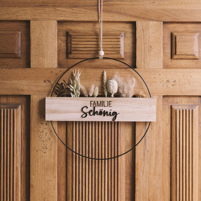 Metallkranz mit Familienname