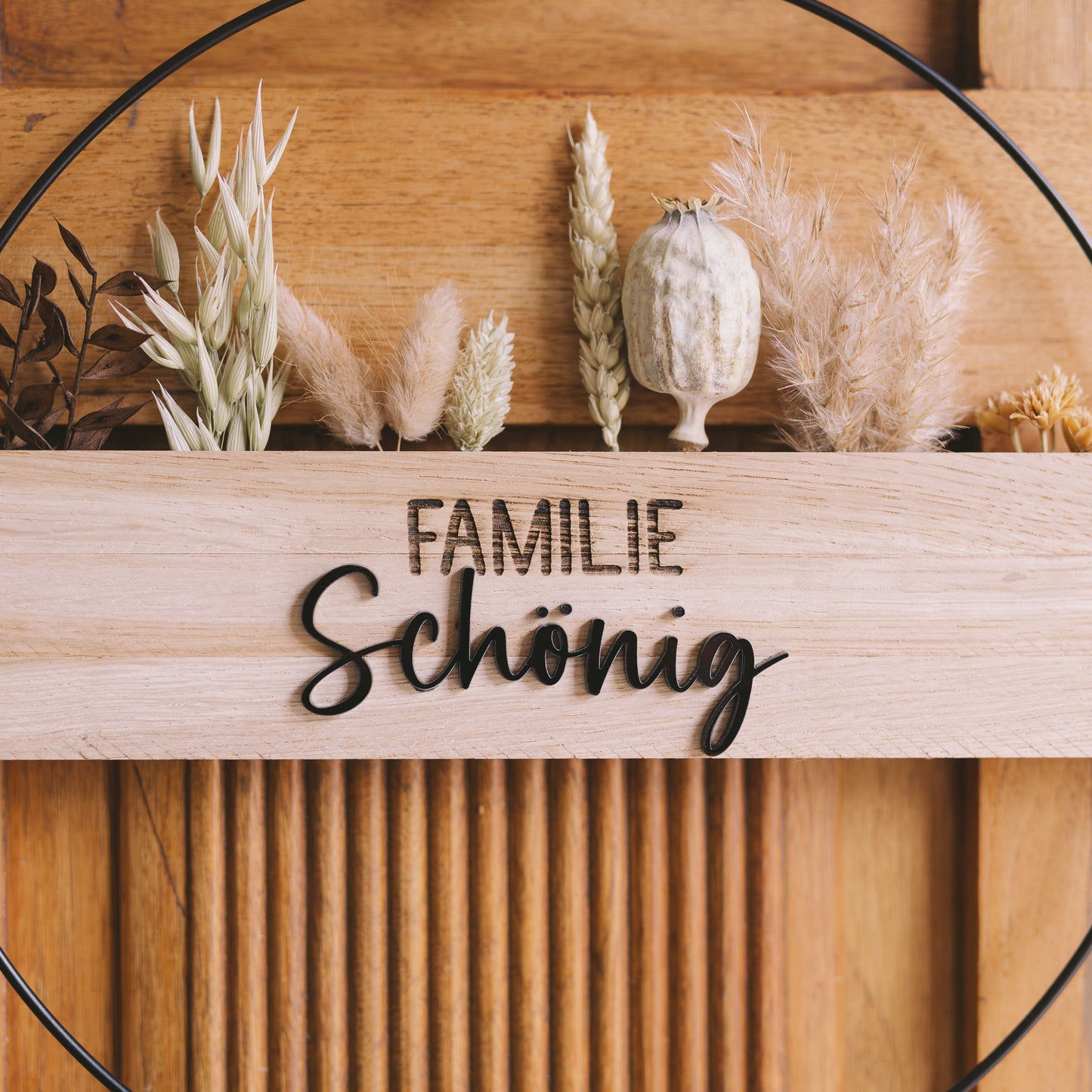 Metallkranz mit Familienname