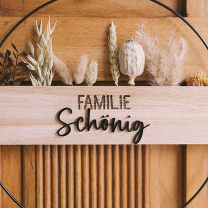 Metallkranz mit Familienname