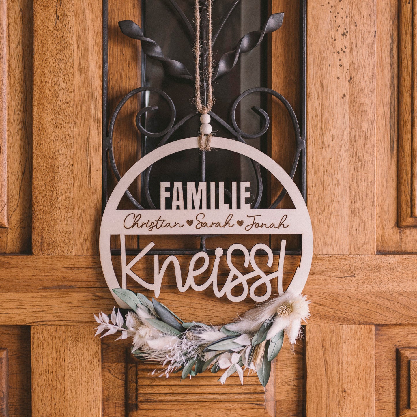 Trockenblumenkranz  Personalisiert mit Trockenblumen