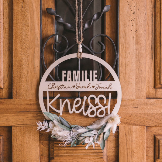 Trockenblumenkranz  Personalisiert mit Trockenblumen
